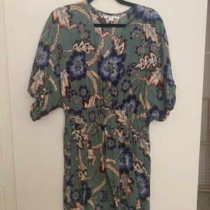 O’Neill Floral Green Kimono Dress